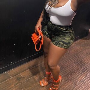 Guess Camo High Waist Shorts